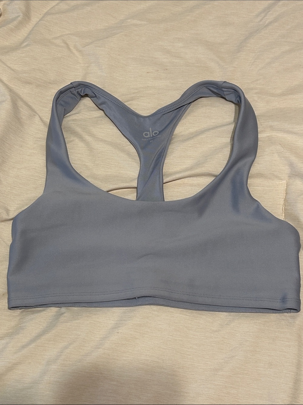 ALO Yoga Racerback Sports Bra — Dusty Slate Blue